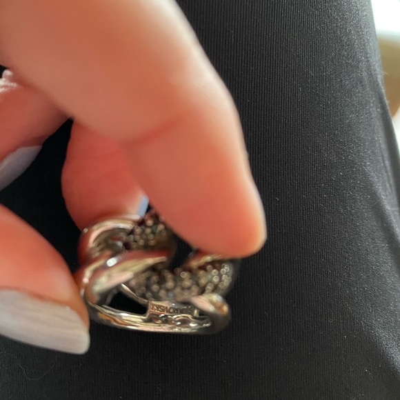 Swarovski ring 925 sterling silver black crystal - Picture 6 of 7